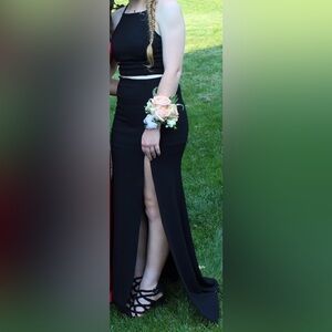 Black 2 Piece Formal Dress